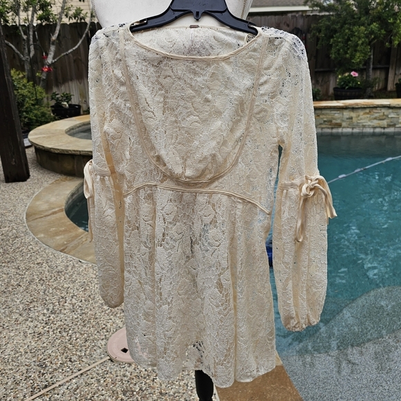 Nwot Free people OB725148 Long Sleeve Rubi Lace  Dress Ivory  xs - Picture 5 of 16
